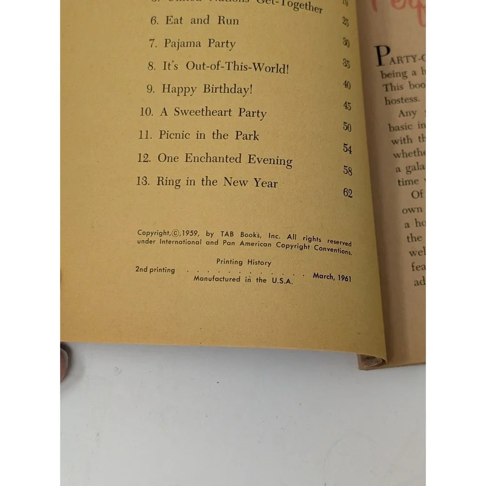 Vintage Party Perfect Hostess Party Planning Book Gay Head Halloween 50s 60s